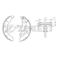 BK-4138 ZEKKERT Комплект гальмівних колодок