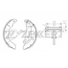 BK-4138 ZEKKERT Комплект гальмівних колодок