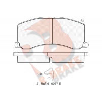 RB1116 R BRAKE Комплект гальмівних колодок дисковий гальм