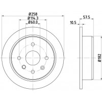 8DD 355 114-161 HELLA Гальмівний диск