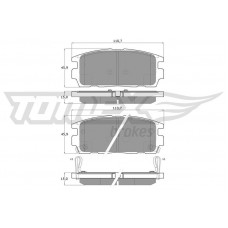 TX 16-43 TOMEX Brakes Комплект гальмівних колодок дисковий гальм