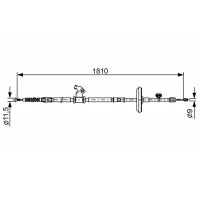 1 987 482 507 BOSCH Тросик, cтояночный тормоз