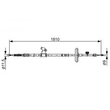 1 987 482 507 BOSCH Тросик, cтояночный тормоз