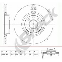 BR 376 VA100 BRECK Гальмівний диск