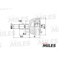 GA20514 MILES Шарнирный комплект, Привідний вал