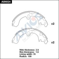 A8N024 ADVICS Комплект гальмівних колодок