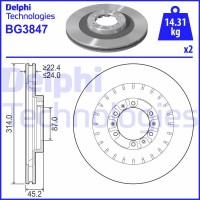 BG3847 DELPHI Гальмівний диск