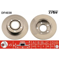 DF4038 TRW Гальмівний диск