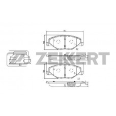 BS-1251 ZEKKERT Комплект гальмівних колодок дисковий гальм