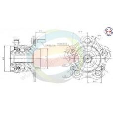 70-060097 MULTIPARTS Комплект підшипника ступиці колеса