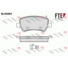 BL2049A3 FTE Комплект гальмівних колодок дисковий гальм