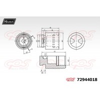 72944018 MAXTECH Поршень корпус скоби гальма