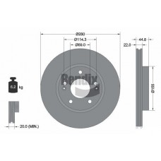BDS2173 BENDIX Braking Гальмівний диск