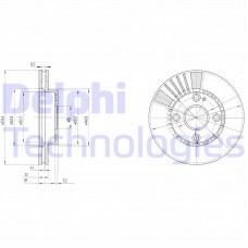 BG3508 DELPHI Гальмівний диск