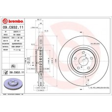09.C932.11 BREMBO Гальмівний диск