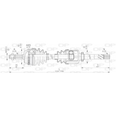 DRS6261.00 OPEN PARTS Привідний вал