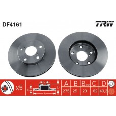 DF4161 TRW Гальмівний диск