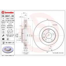 09.8841.31 BREMBO Гальмівний диск