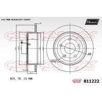 811222 MAXTECH Гальмівний диск