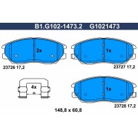 B1.G102-1473.2 GALFER Комплект гальмівних колодок дисковий гальм