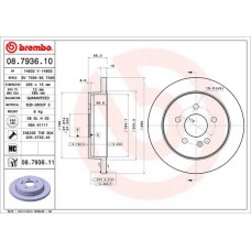 08.7936.11 BREMBO Гальмівний диск