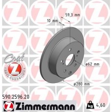 590.2596.20 ZIMMERMANN Гальмівний диск
