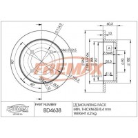 BD-4638 FREMAX Гальмівний диск