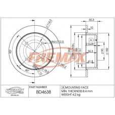 BD-4638 FREMAX Гальмівний диск