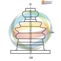 21-990171 Multiparts Комплект пыльника, Привідний вал