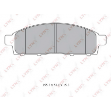 BD-5529 LYNXauto Комплект гальмівних колодок дисковий гальм