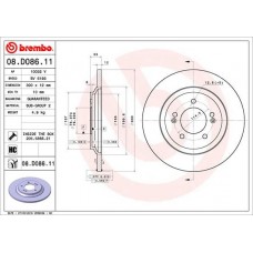 08.D086.11 BREMBO Гальмівний диск