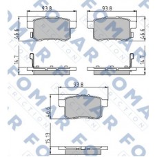 FO 891981 FOMAR Friction Комплект гальмівних колодок дисковий гальм