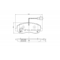 P1-1131 ASHUKI by Palidium Комплект гальмівних колодок дисковий гальм
