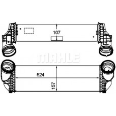 CI 175 000P MAHLE Интеркулер