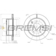 CD7543V BREMSI Гальмівний диск