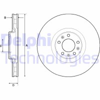 BG9151C DELPHI Гальмівний диск