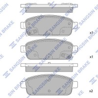 SP1363 Hi-Q Комплект гальмівних колодок дисковий гальм