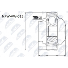 NPW-VW-013 NTY Шарнирный комплект, Привідний вал