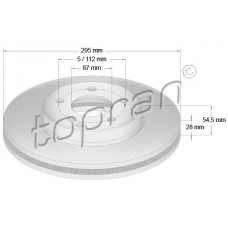 401 052 TOPRAN Гальмівний диск