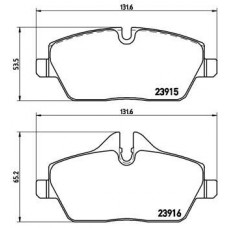 P 06 034X BREMBO Комплект гальмівних колодок дисковий гальм