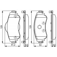 0 986 495 304 BOSCH Комплект гальмівних колодок дисковий гальм