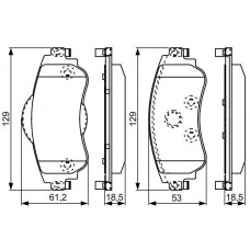 0 986 495 304 BOSCH Комплект гальмівних колодок дисковий гальм