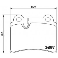 P 85 111 BREMBO Комплект гальмівних колодок дисковий гальм