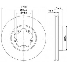 8DD 355 113-261 HELLA Гальмівний диск