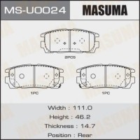 MS-U0024 MASUMA Комплект гальмівних колодок