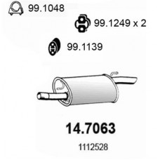 14.7063 ASSO Глушник вихлопних газів кінцевий