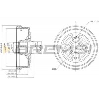 CR5168 BREMSI Гальмівний барабан