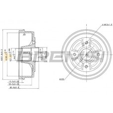 CR5168 BREMSI Гальмівний барабан
