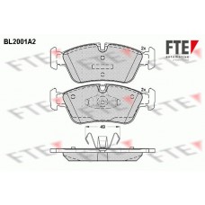 BL2001A2 FTE Комплект гальмівних колодок дисковий гальм