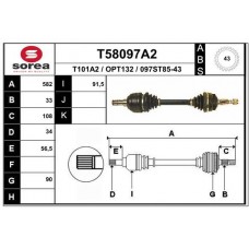 T58097A2 EAI Привідний вал